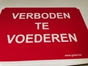 Waarschuwingsbord 30x20cm ‘Verboden te voederen’