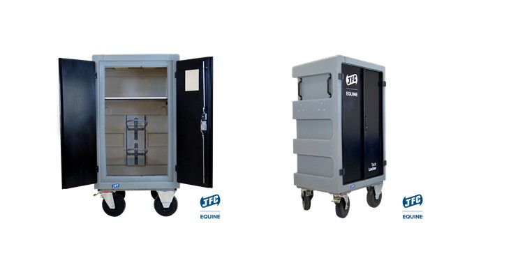 JFC Equine mobile saddle cabinet