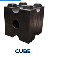 [RT58605-04] Bloc cavaletti imitation bois 40x40x40cm