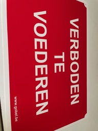[GP2191] Waarschuwingsbord 30x20cm ‘Verboden te voederen’