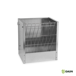 Hay rack with back wall