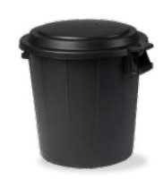 Afvalbak met deksel Eda